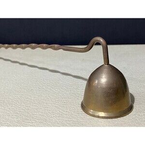 Vintage Brass Candle Snuffer, Candle Extinguisher, Mid Century Decor
